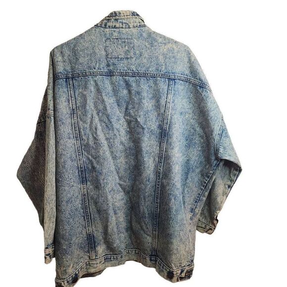 Vintage Acid Wash The Clothing Academy Oversized Large Denim Jacket - Picture 12 of 12